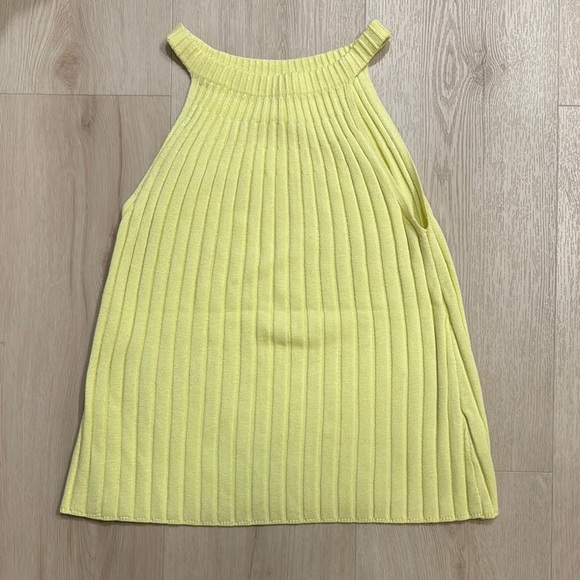 Anthropologie Yellow Ribbed Tank Top - Picture 2 of 5